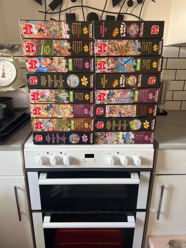 Large Bundle of wasgij Jigsaw Puzzles – Good Condition, Various Designs