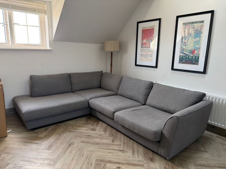 DFS Greyson Large Corner Sofa – Charcoal – RHF