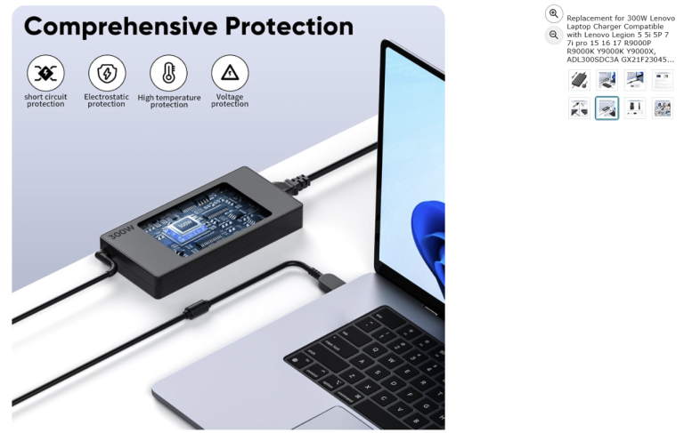 Replacement for 300W Lenovo Laptop Charger Compatible with Lenovo Legion|| Brand new 50% off price 