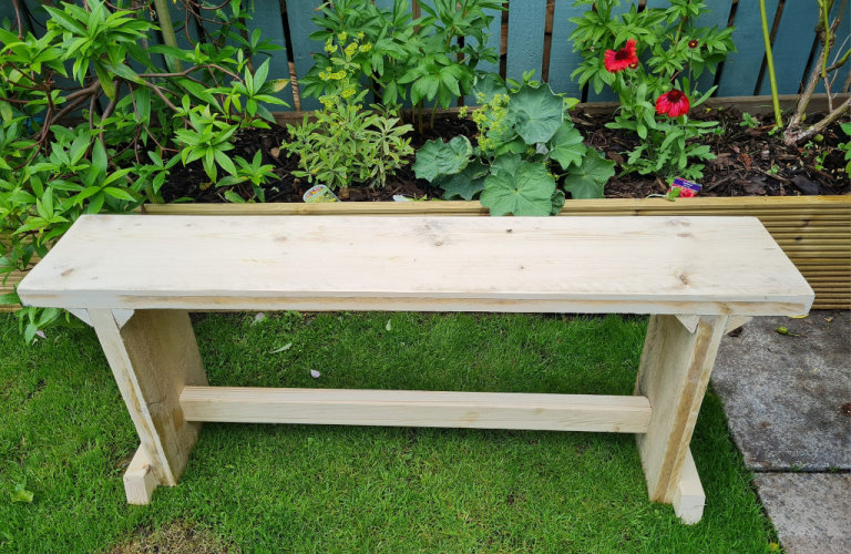 Handmade scaffold benches