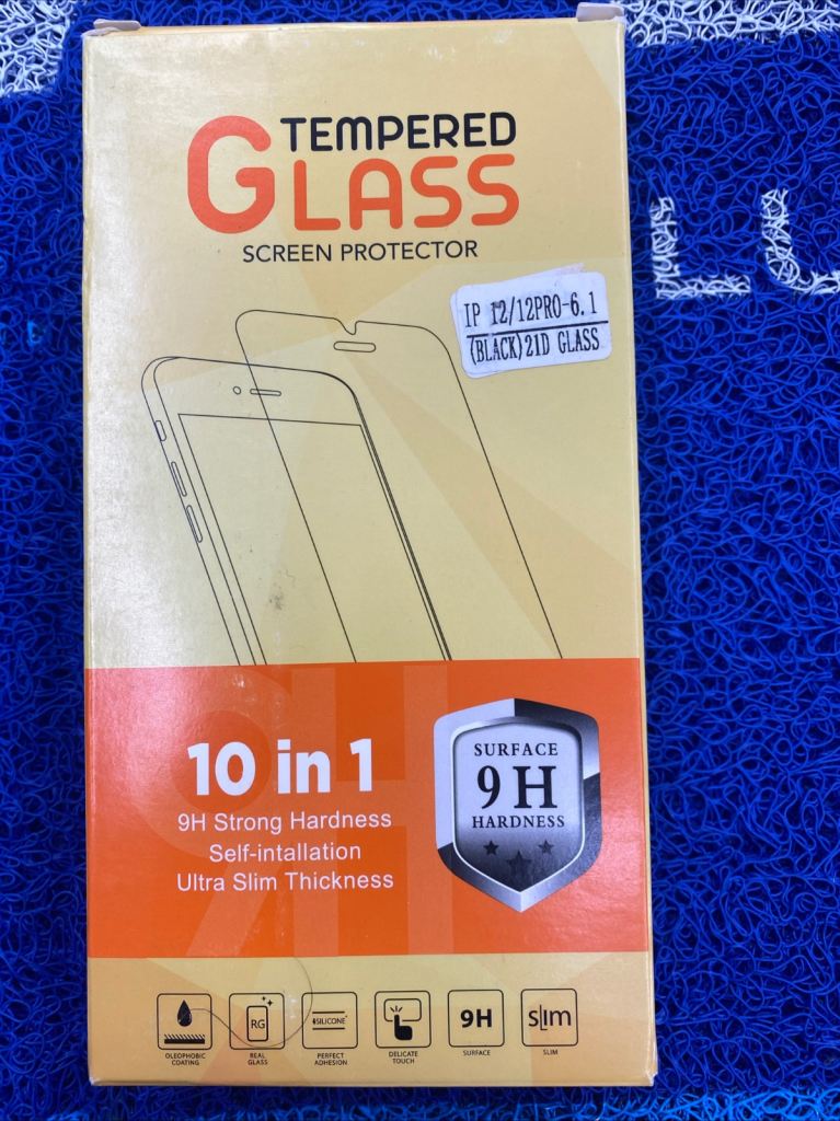 Tempered Glass Screen Protector For IPhone 12/12 Pro. 10 Pack Box