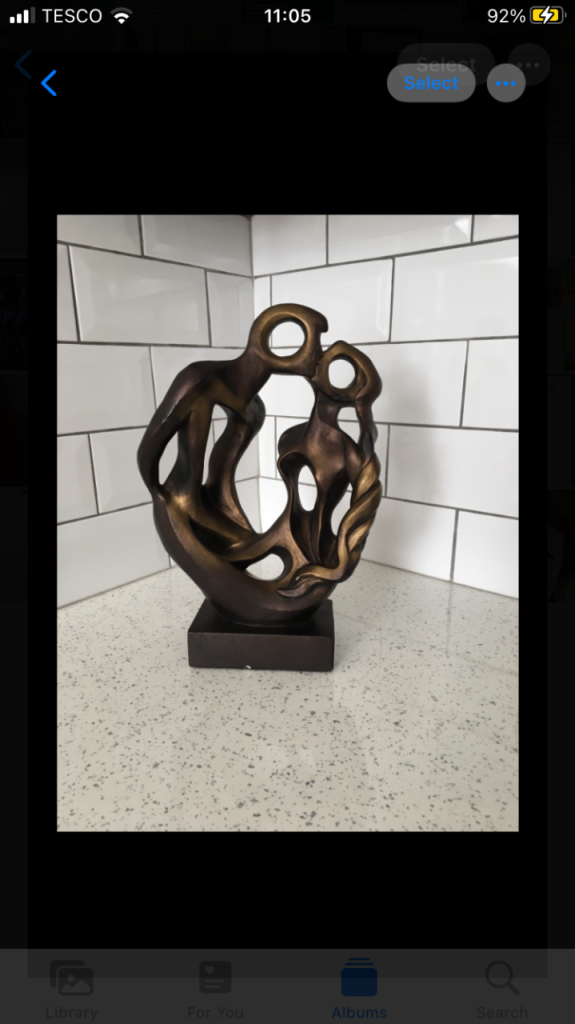 AUSTIN Sculpture 1991-Wedding  Rings Couple Ornament