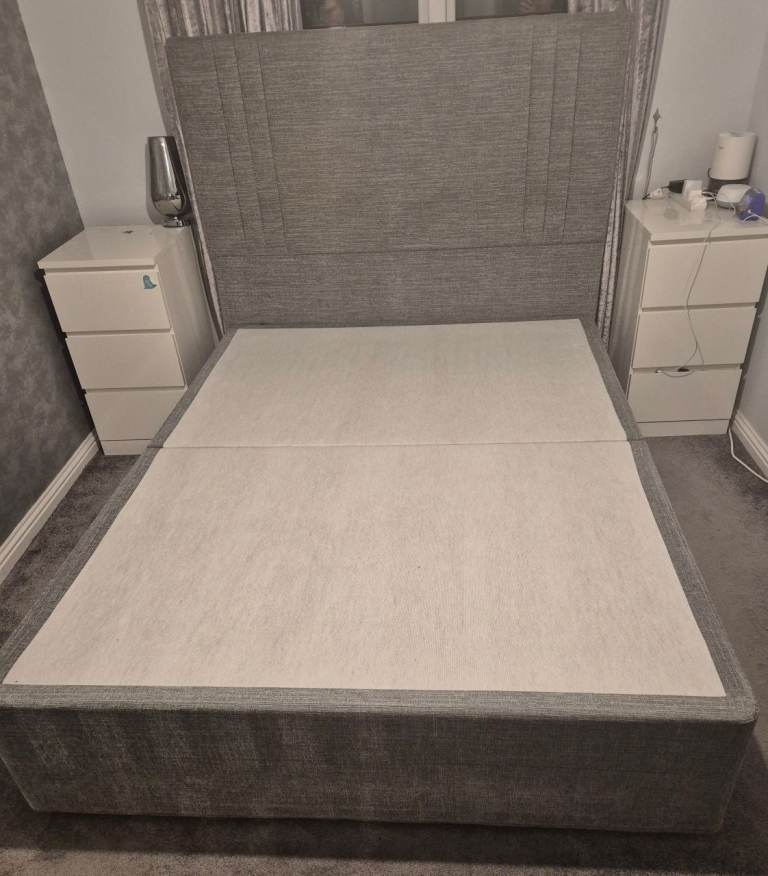 image for Grey Kingsize Bed Frame