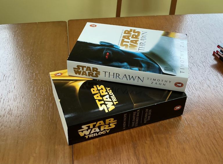 Star Wars books, NEW. Only £7 each !! S.W Trilogy and S.W. Thrawn. LOTS of pages ! Ideal Xmas gift