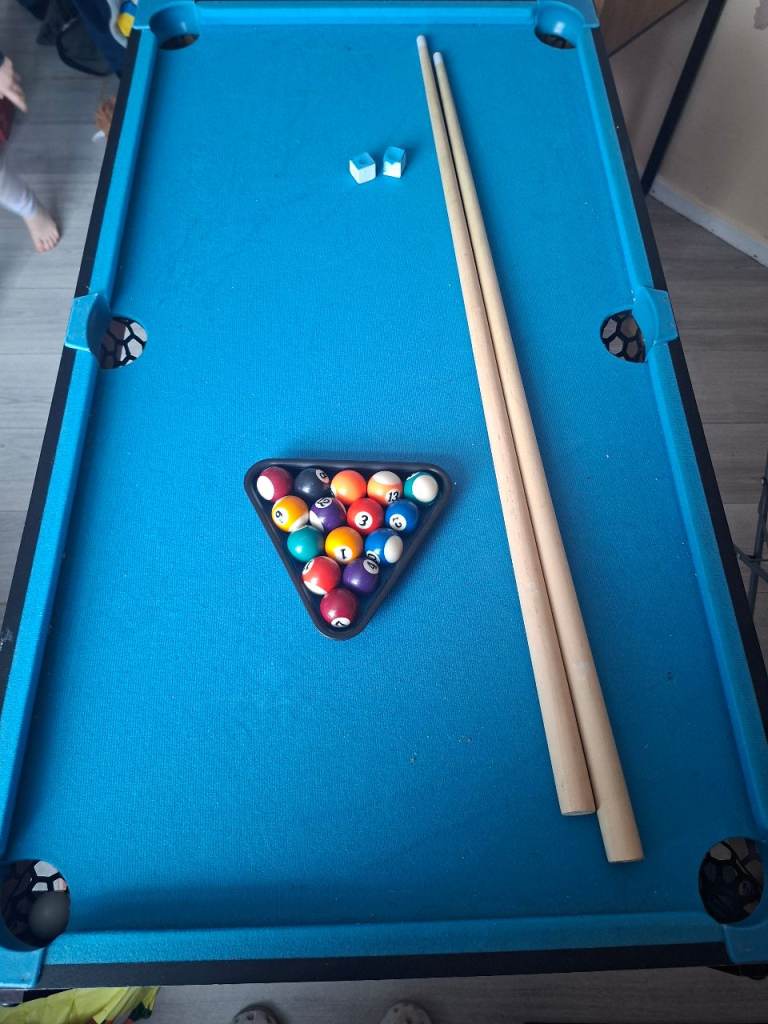 Kids pool and football table