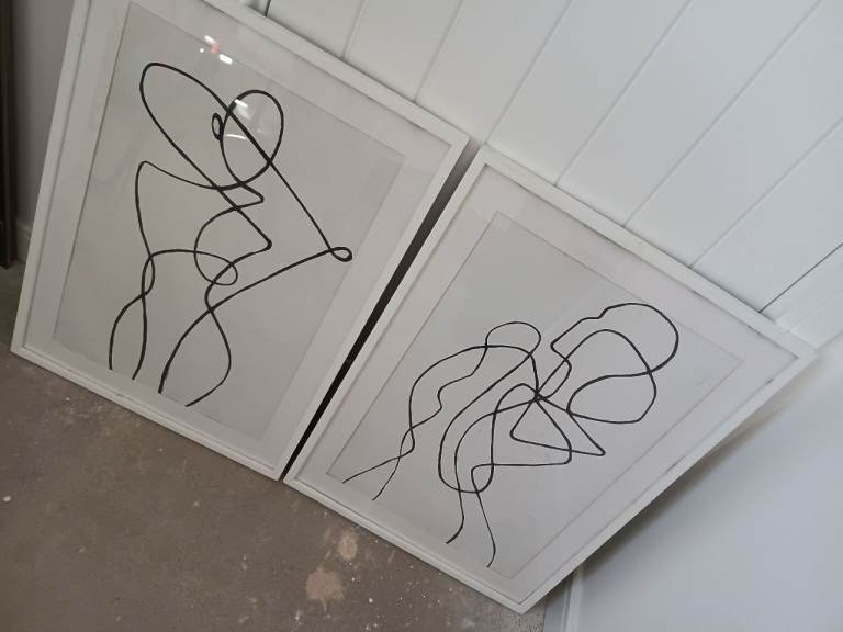 Abstract line art pictures 