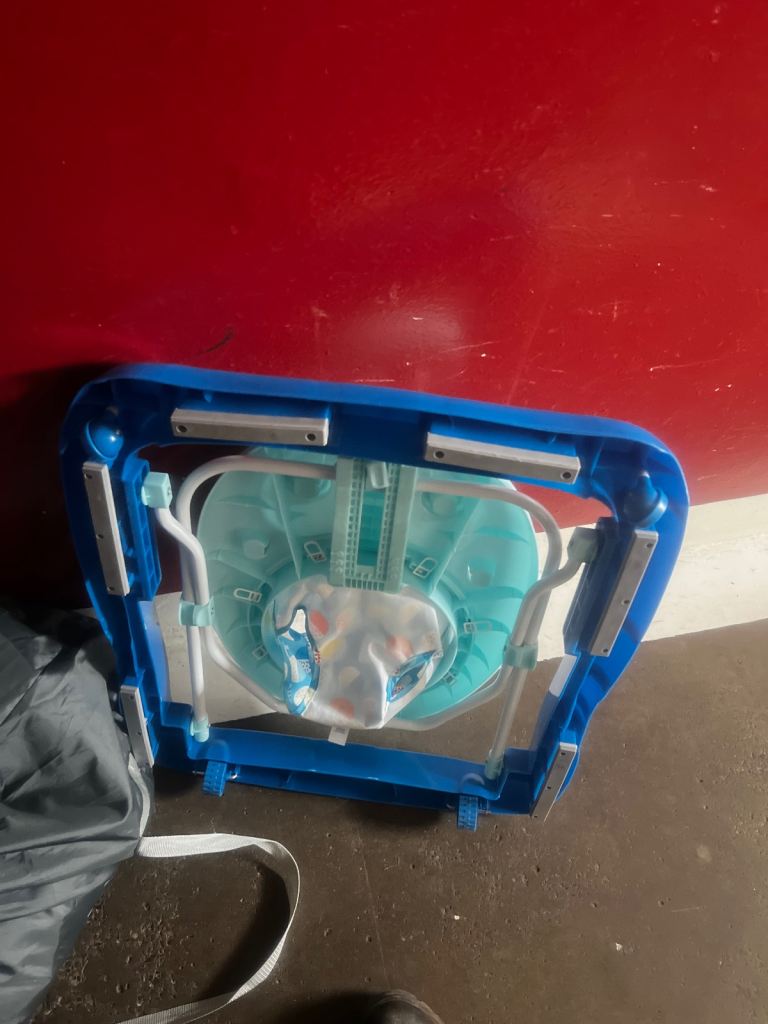 Blue Baby Walker – Good Condition, Foldable