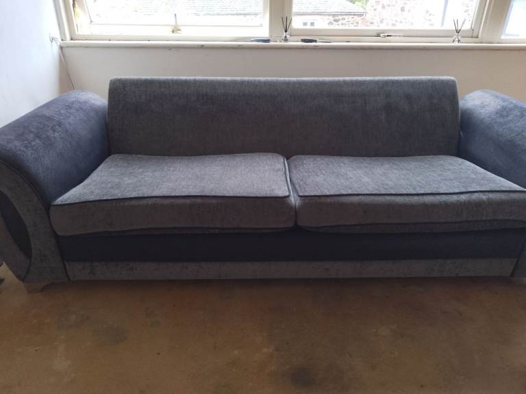 Large sofa Navy blue and Grey Free to anyone who can make use of it.