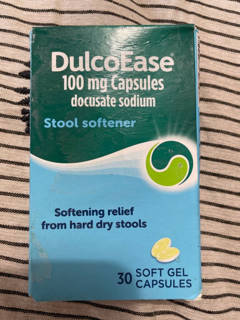 DulcoEase 100 mg Capsules - Stool Softener, 30 Soft Gel Capsules