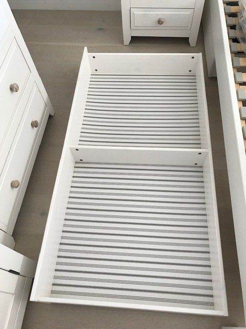 Ikea Hemnes white stained under bed storage box, set of 2