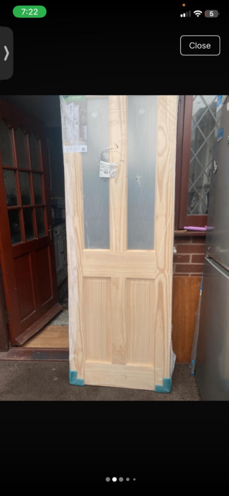 Wood and glass door