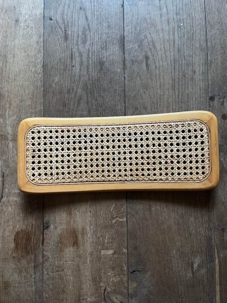 Vintage Cesca Bar Stool Backrest – Beech Wood & Cane – For Parts / Repair