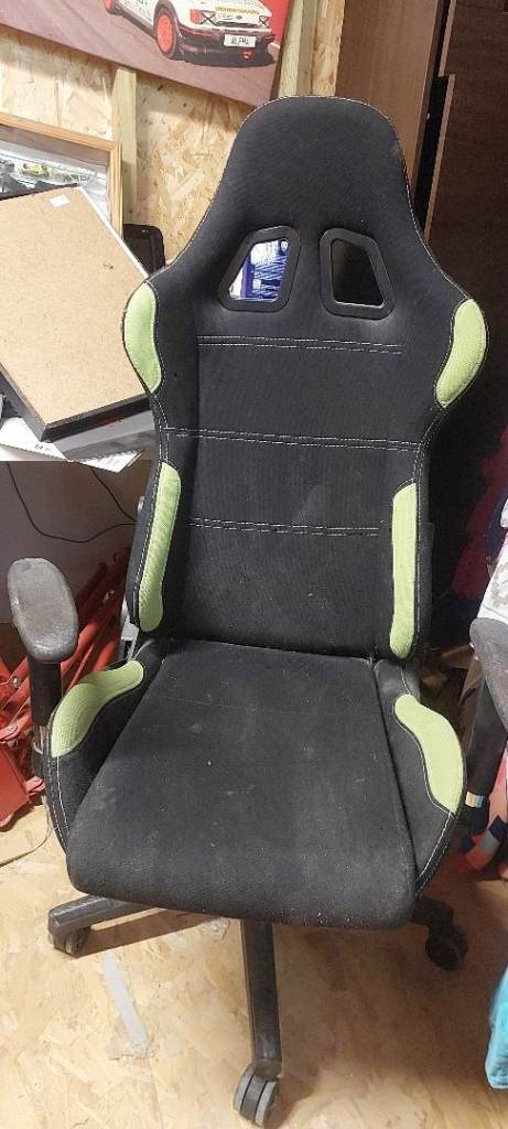 Gaming Office Chair - Black and Green, Fair Condition