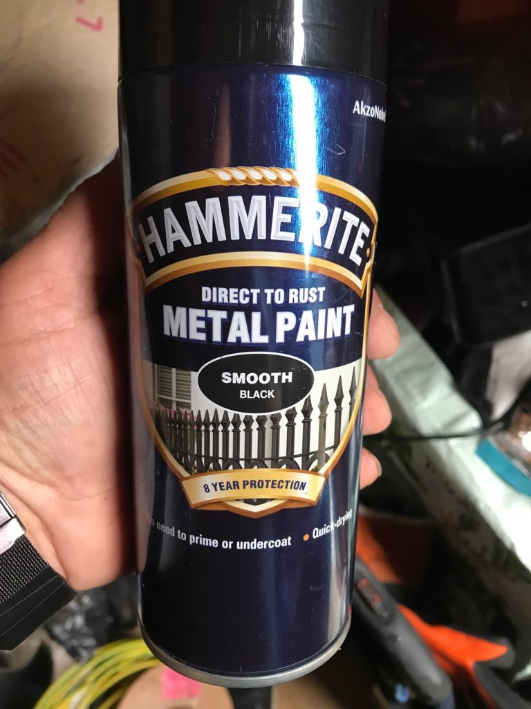 Hammerite Metal Aerosol Smooth Paint - Black - 400ml