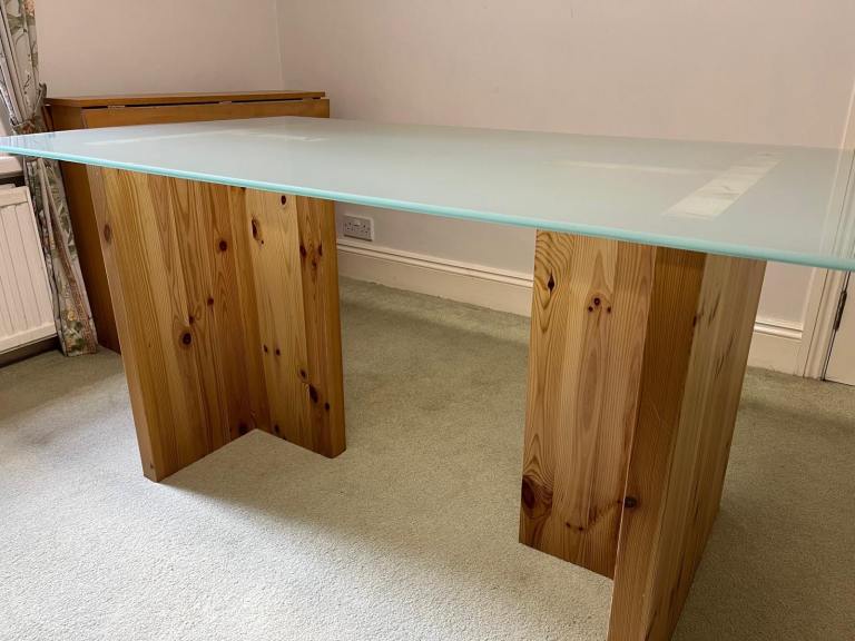Heavy Glass Topped Table