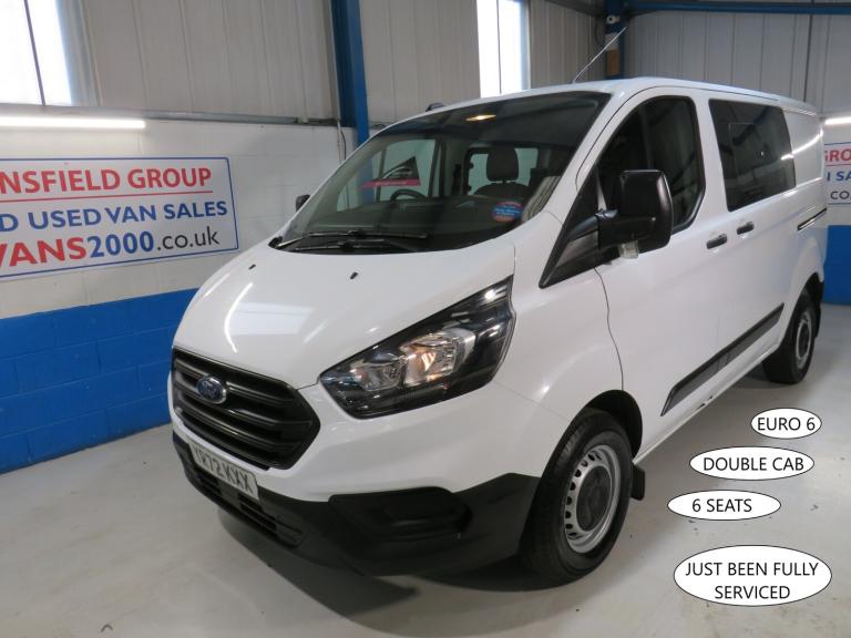 2022 Ford Transit Custom 2.0 EcoBlue 105ps Low Roof D/Cab Leader Van PANEL VAN Diesel Manual