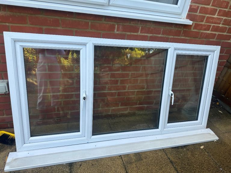White UPVC Double Glazed Window with Georgian Bars