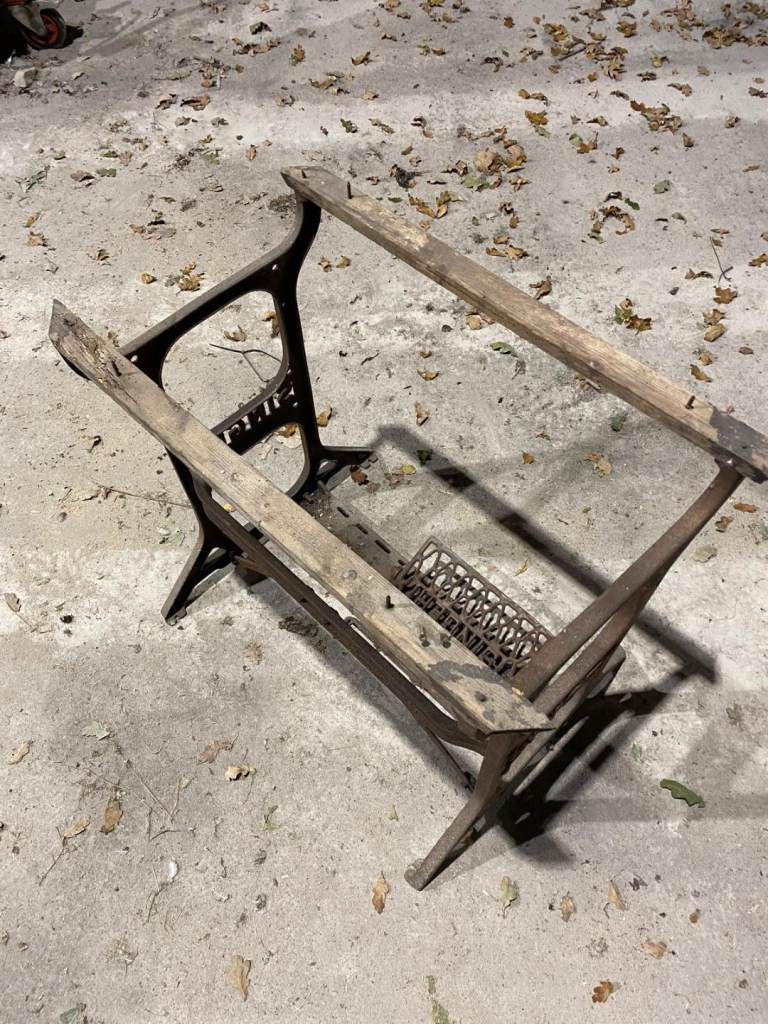 Vintage Singer sewing machine frame