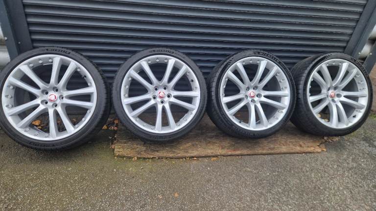 Genuine 20" Jaguar XFR XKR 5x108 Senta Staggered Alloy Wheels Michelin Tires 