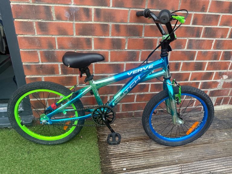 Verve Kids BMX Bike – Green and Blue, Good Condition