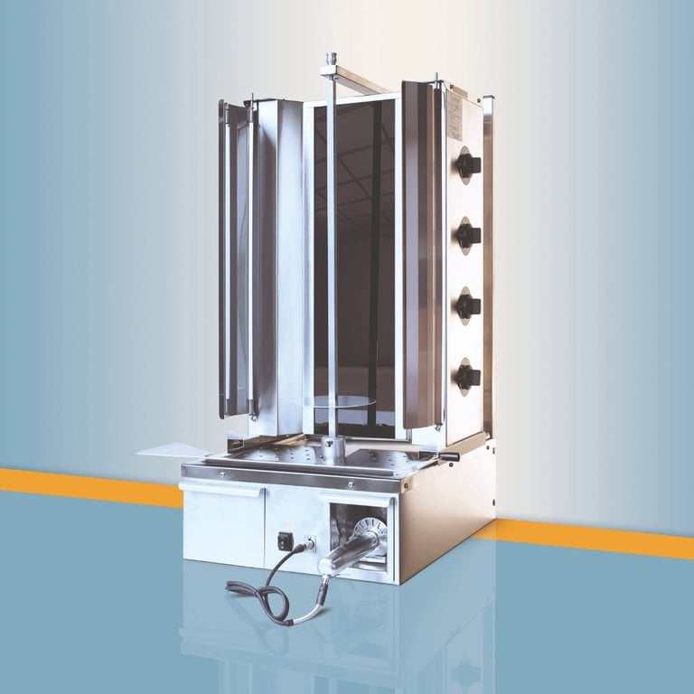 Easy-Cut Electric 4 Burners Kebab/Donner/Shawarma Machine 6.4-KW