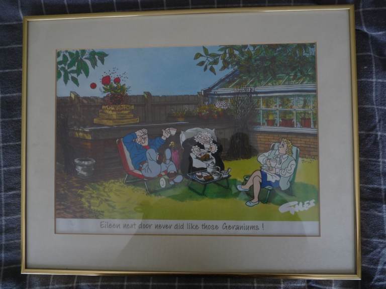   Giles Original signed framed Print #73/80                          – Humorous Garden Scene