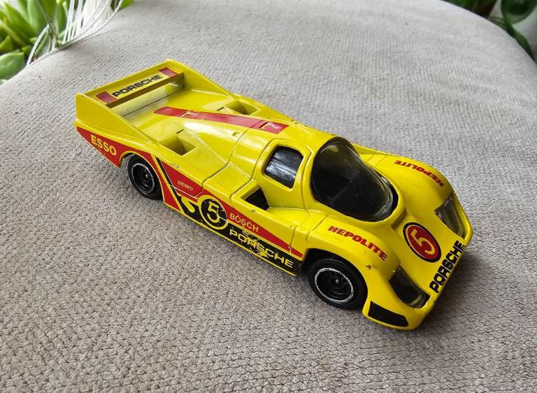 Corgi Porsche 956 Diecast Toy Car - Yellow, Good Condition