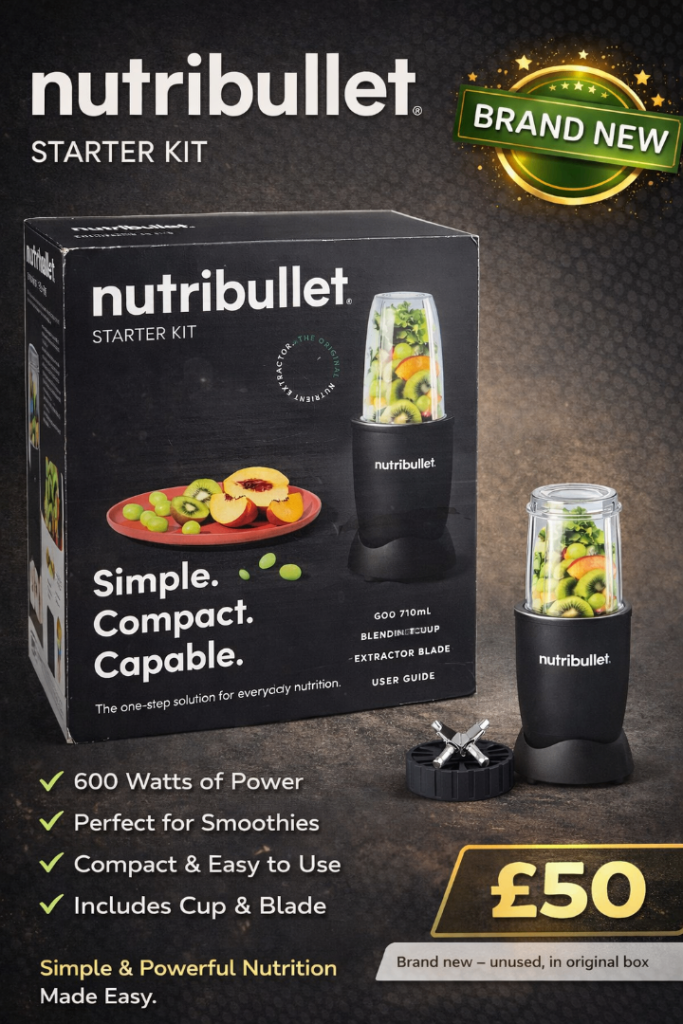 NutriBullet Starter Kit 600W – Brand New – £50