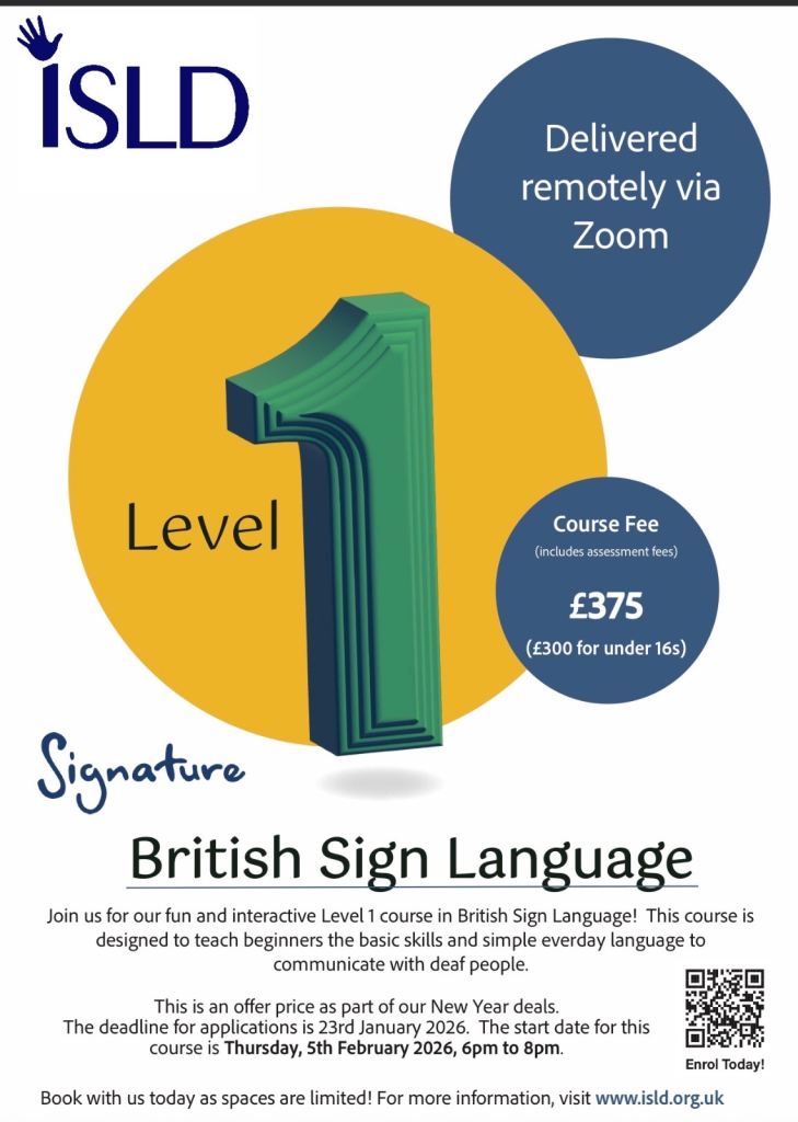 British Sign Language Level 1