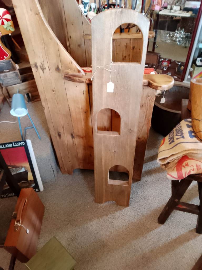 Small Jacobs ladder.  Made with old scaffolding plank.  Sanded and lightly waxed.