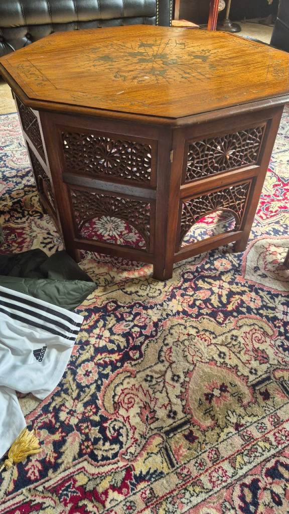 Wooden carved coffee table 