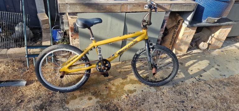 Mongoose yellow bmx bike