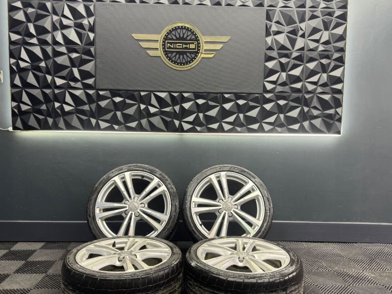 18” inch genuine audi a3 s3 alloys wheels 5x112 vw golf caddy gtd 