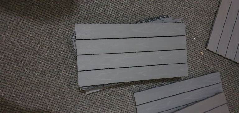 image for garden tiles wood plastic composite 60 pieces 