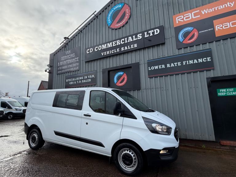 2021 Ford Transit Custom 2.0TDCI 320 LEADER DCIV L2 H1 LWB 6 Seat Crew Van Air/Con  PANEL VAN Die...