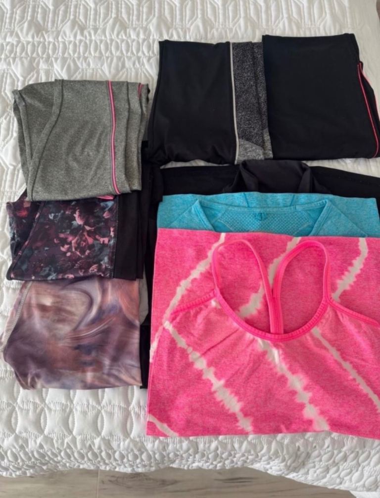 Women's Gym Wear Bundle – Leggings, Tops, Jacket, Good Condition