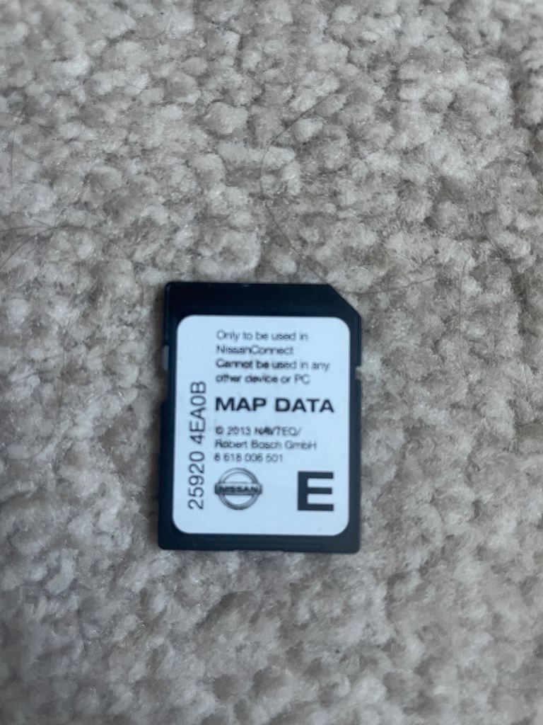 NissanConnect MAP DATA SD Card - Good Working Order