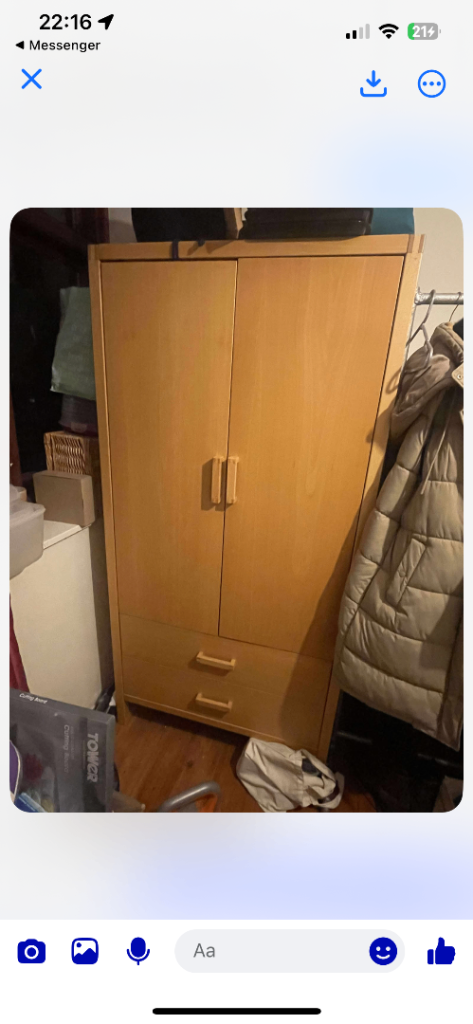 Wardrobe solid pine CAN DELIVER 