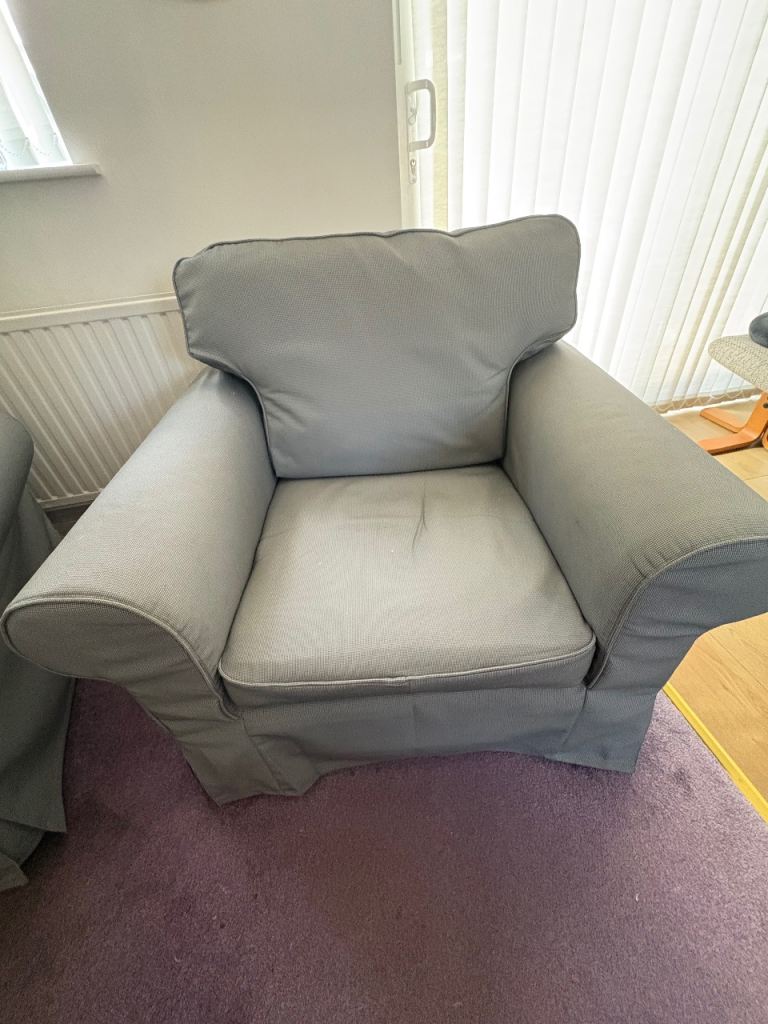 2 single seater armchairs