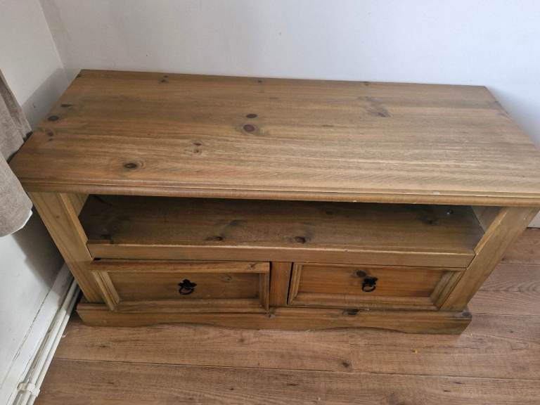Solid wood tv unit side board