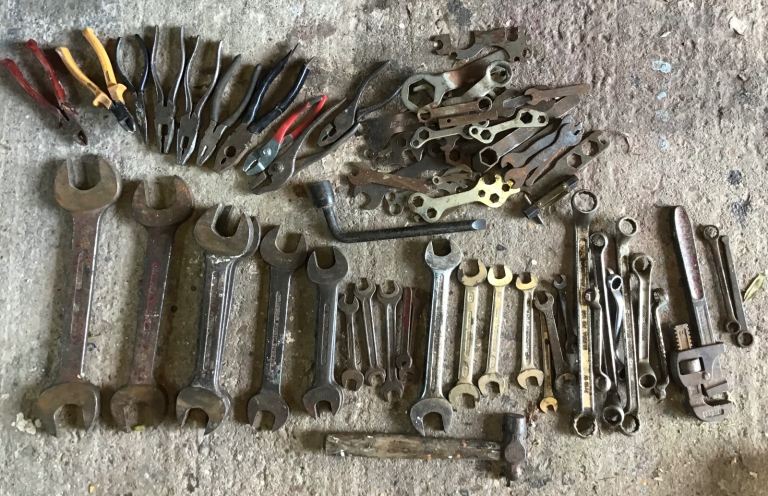 FREE Large Lot of Mixed Hand Tools - Spanners, Pliers, Hammer
