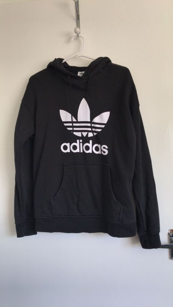 Adidas Originals Black Hoodie - UK Size XS/6, Good Condition