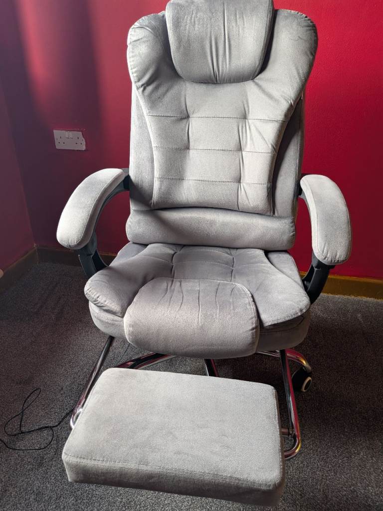8 point reclining massage chair - Grey 
