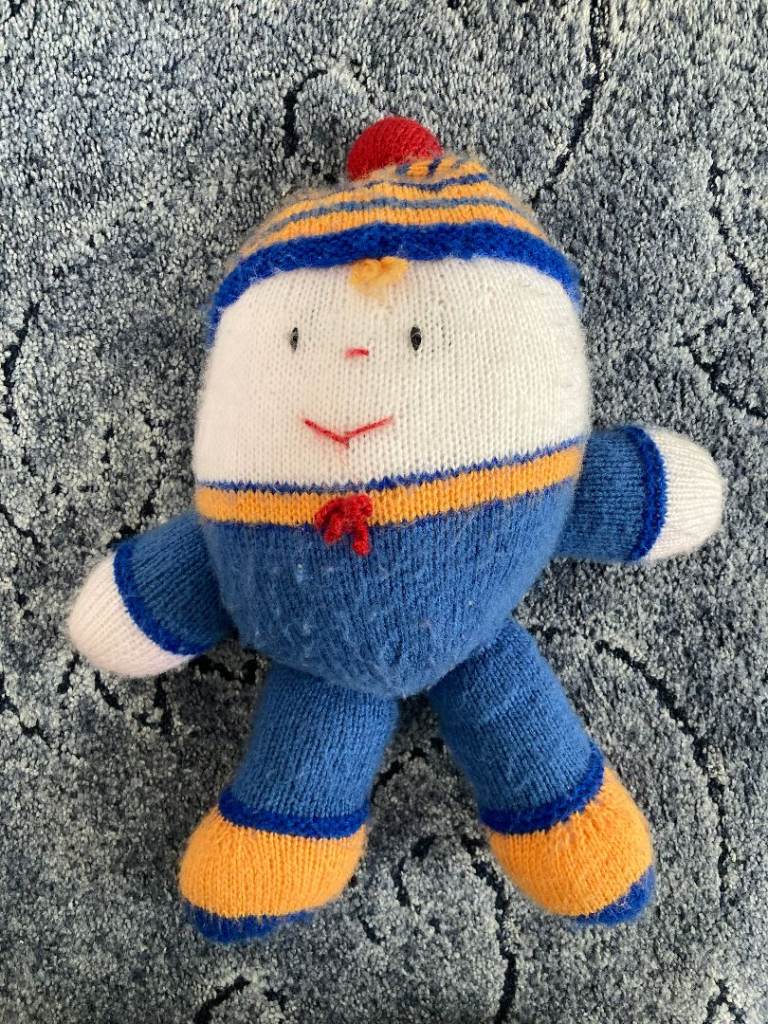 image for Hand knitted Big Humpty Dumpty toy – BRAND NEW – post or collect