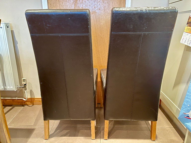 Set of x6 quality dining chairs, upcycle/restoration project 