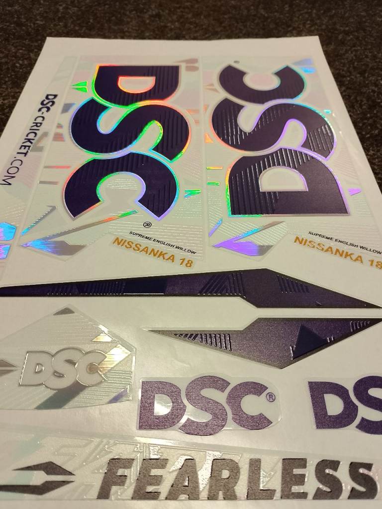 New 2026 DSC Digital Cricket Bat Decals - Multi-coloured