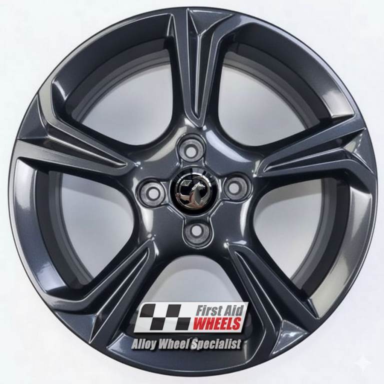 R660A Swap VAUXHALL CORSA F 4X 17'' GENUINE 5 SPOKE ANTHRACITE GREY ALLOY WHEELS