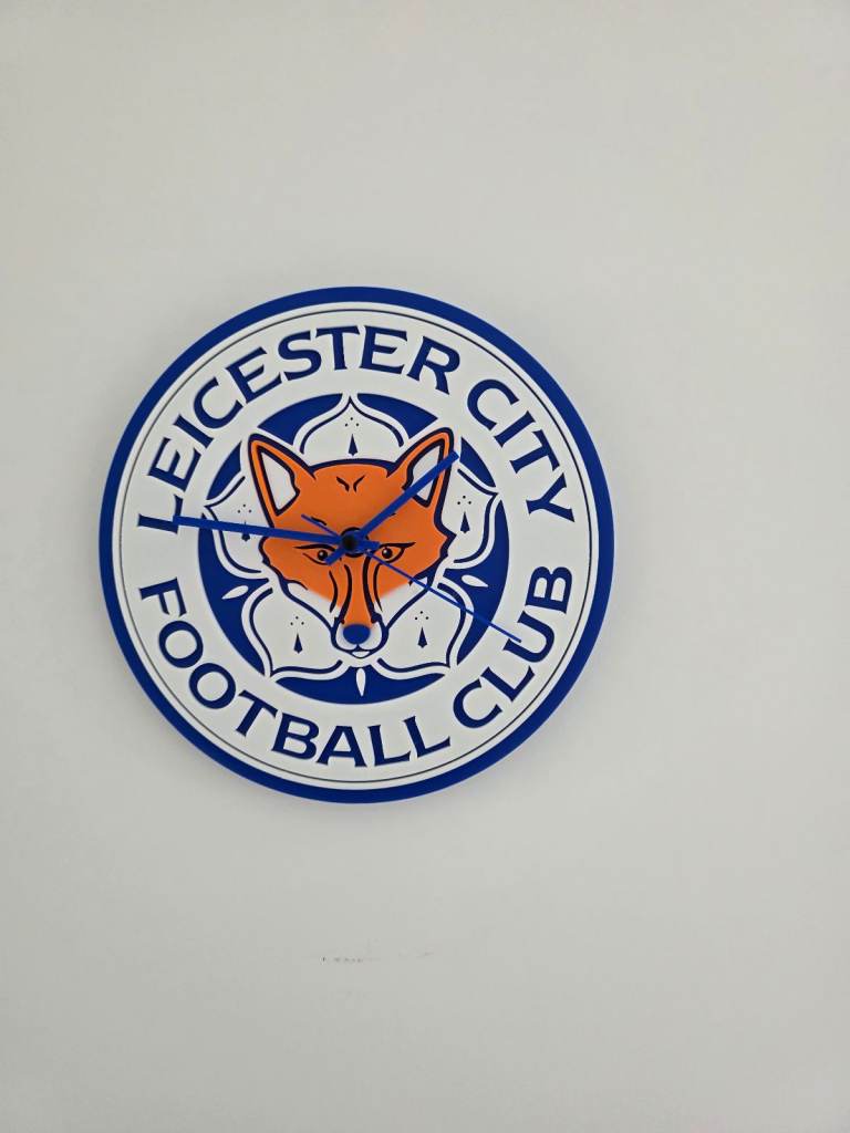LEICESTER CITY 3D PRINTED CLOCK