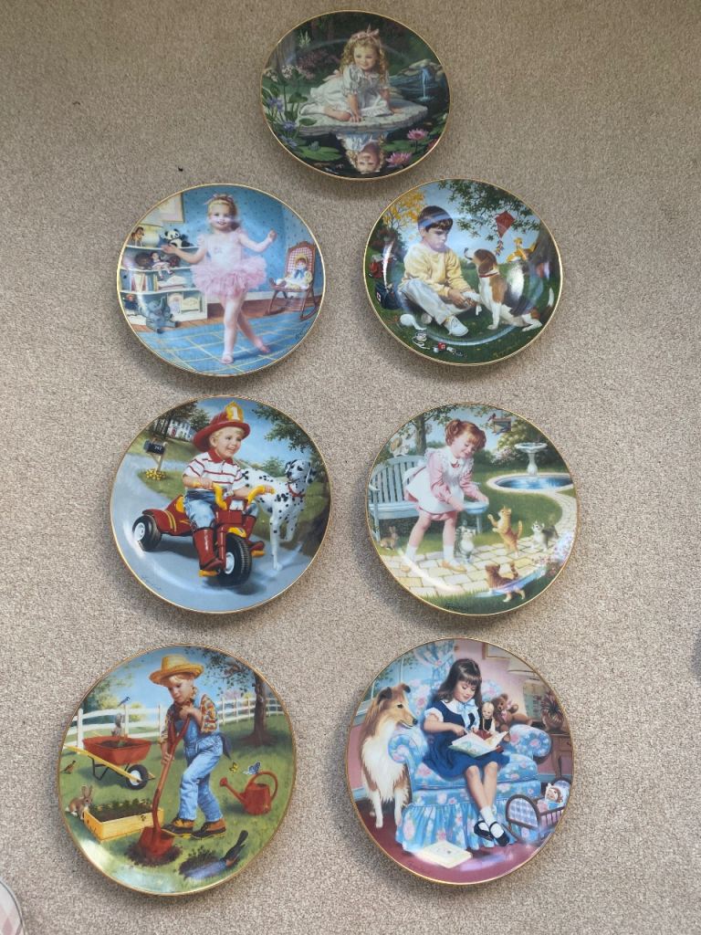 Children of the Week decorative plates vintage 