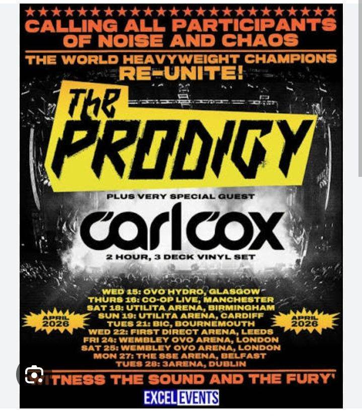 2 x seated Prodigy tickets